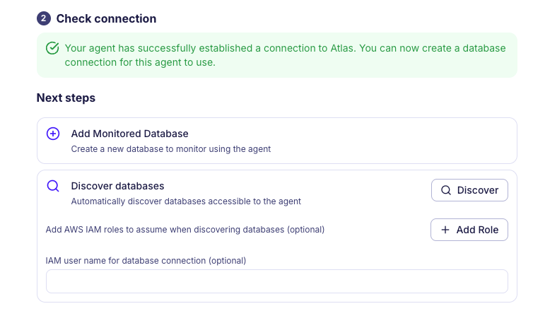 Discover Databases button