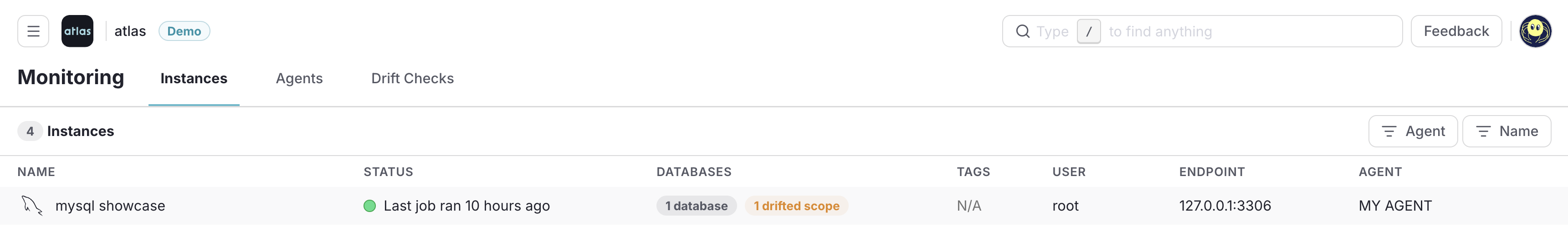 Drift Detection History Table