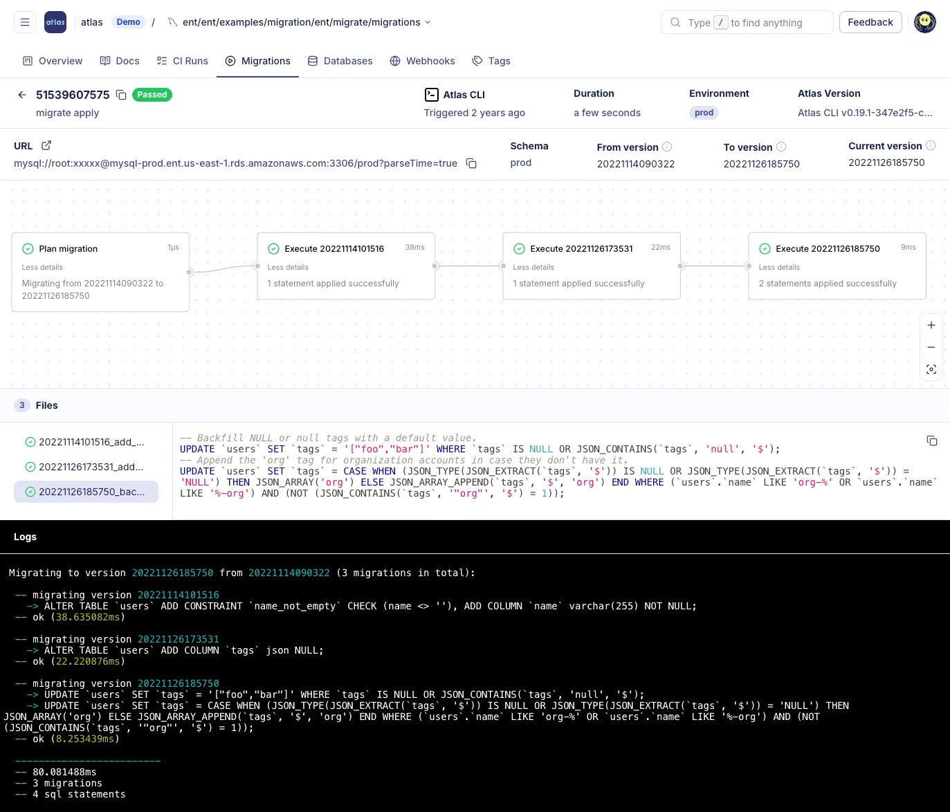 Deployment Logs